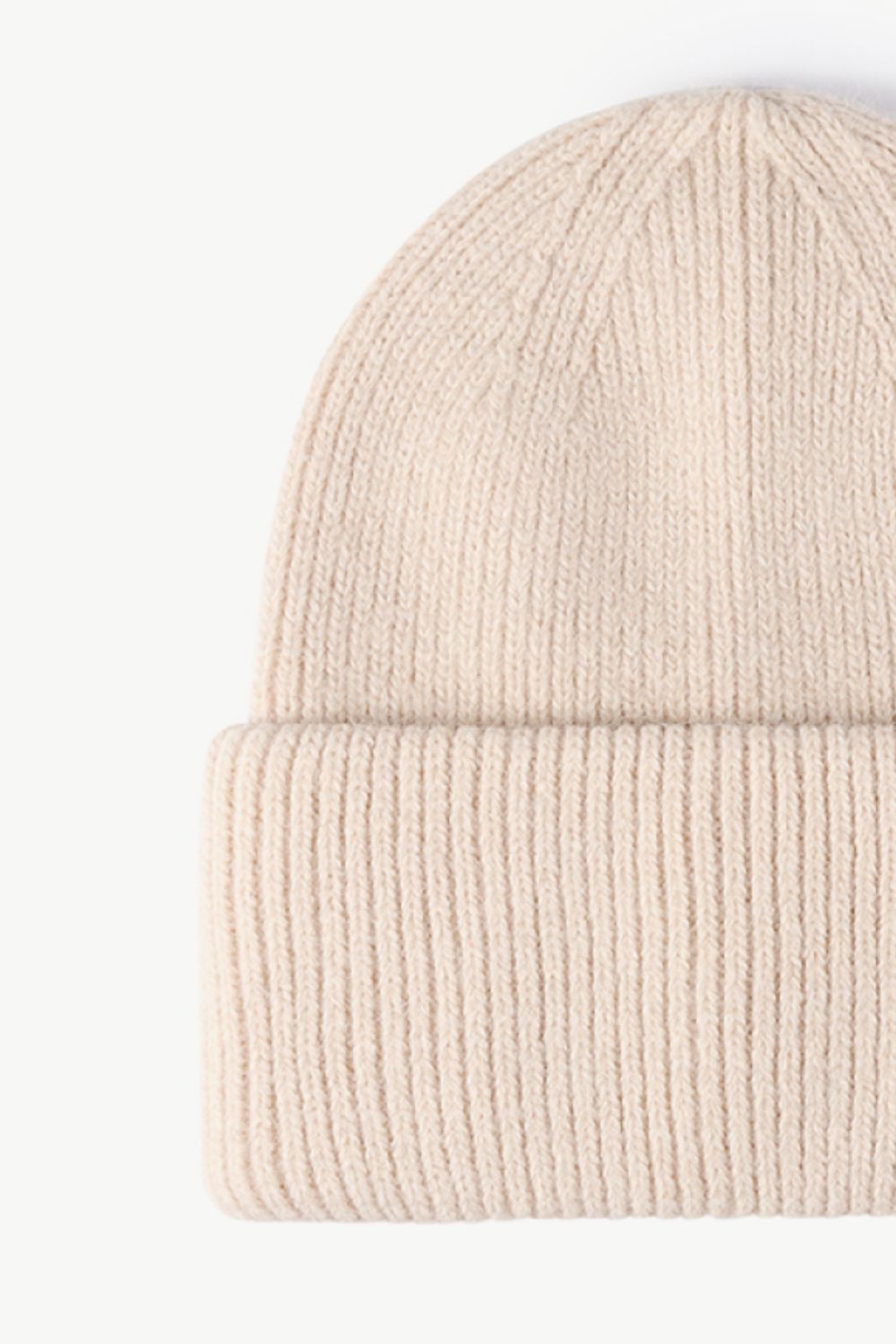 Beanie - M Emblem Rib-Knit Cuff