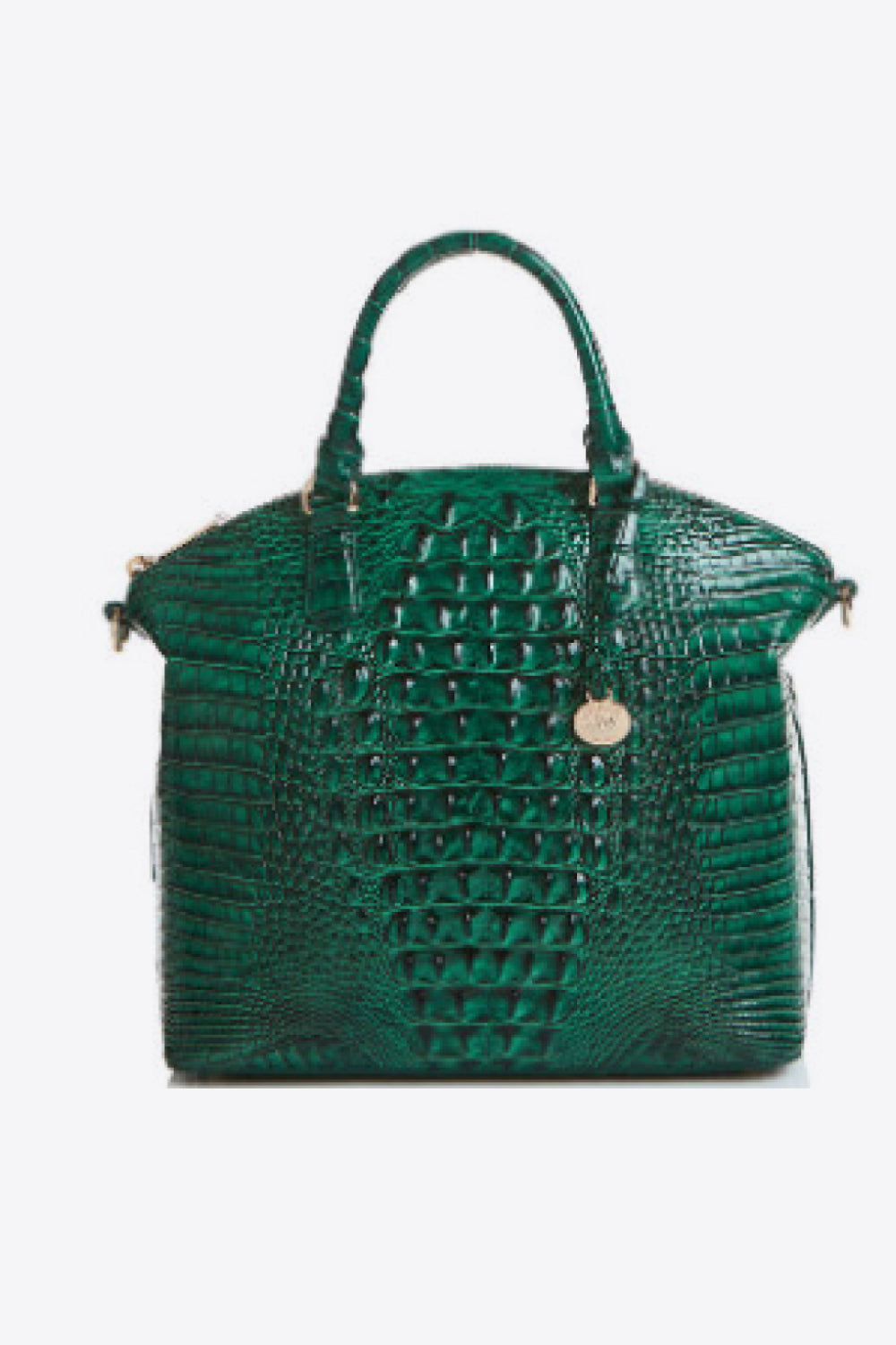 Crocodile Embossed Dome Handbag