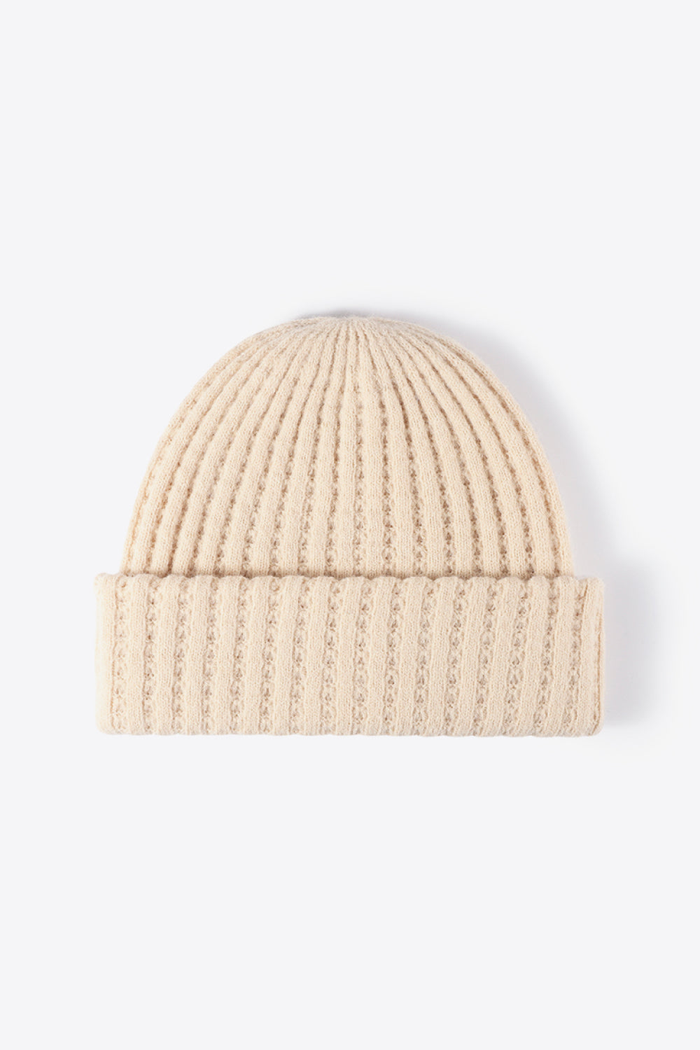 Beanie - Solid Color Wide Rib Knit