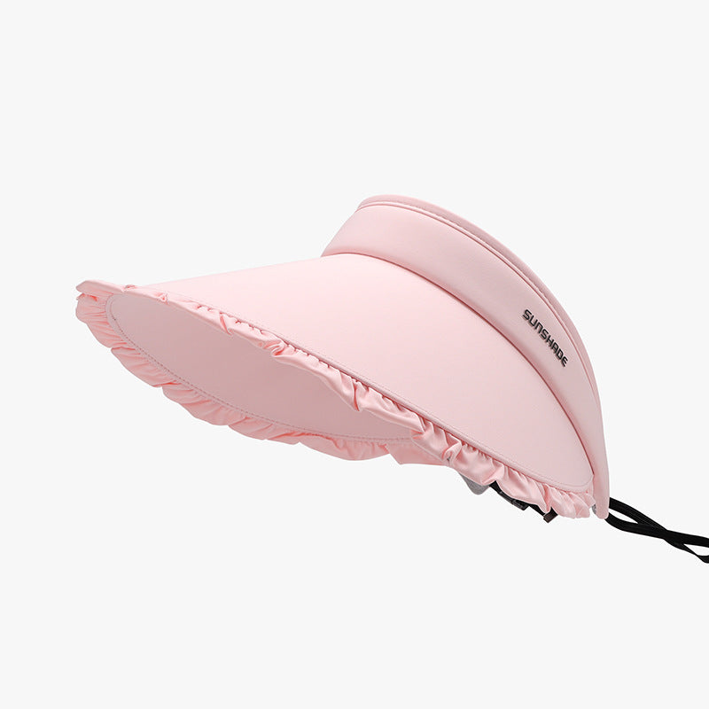 Visor - Sun Hat Frill Ice Silk - Adjustable