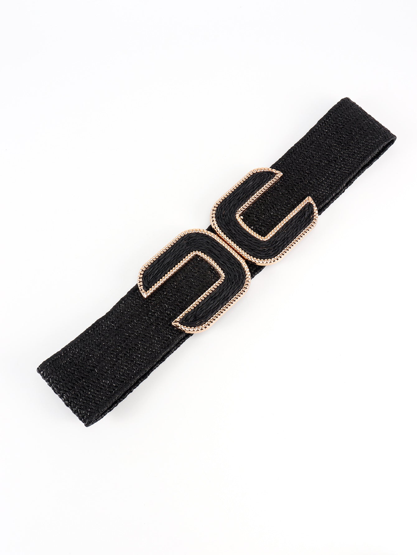 Belt - Wide Double-Buckle Weave