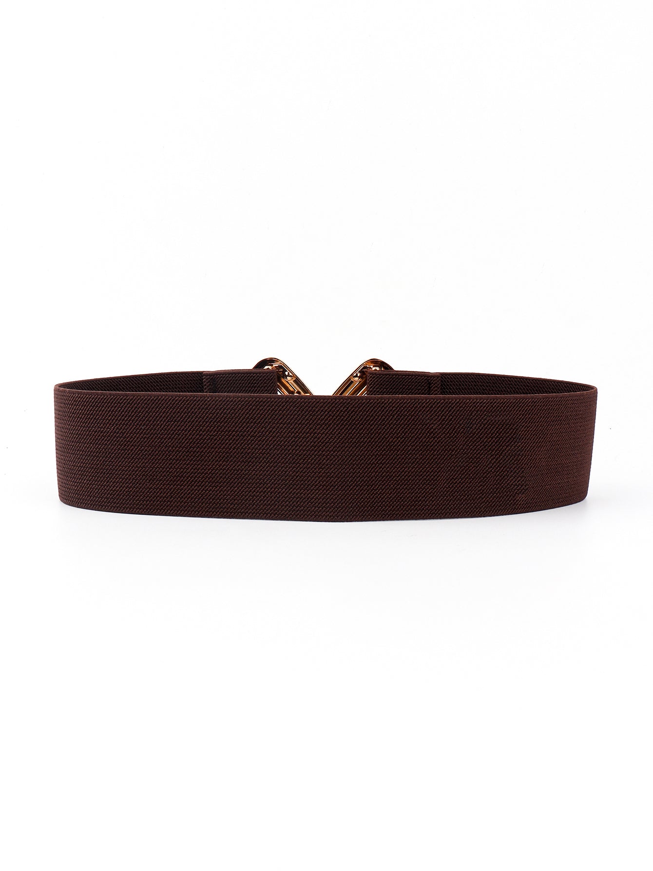 Belt - Wide Elastic w/ Geometric Buckle