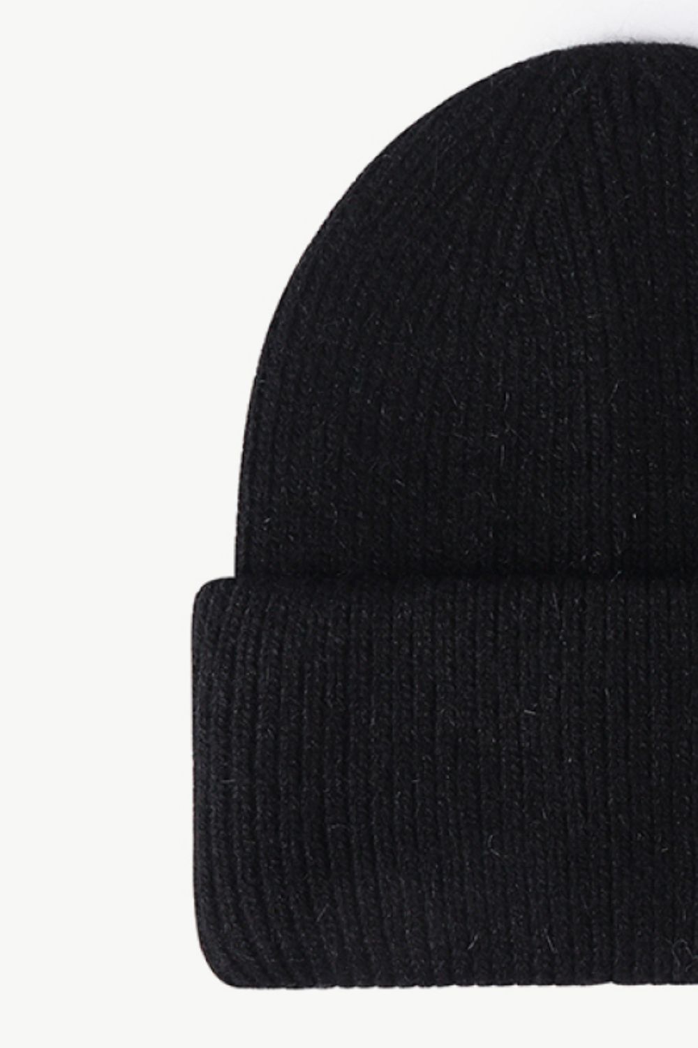 Beanie - M Emblem Rib-Knit Cuff