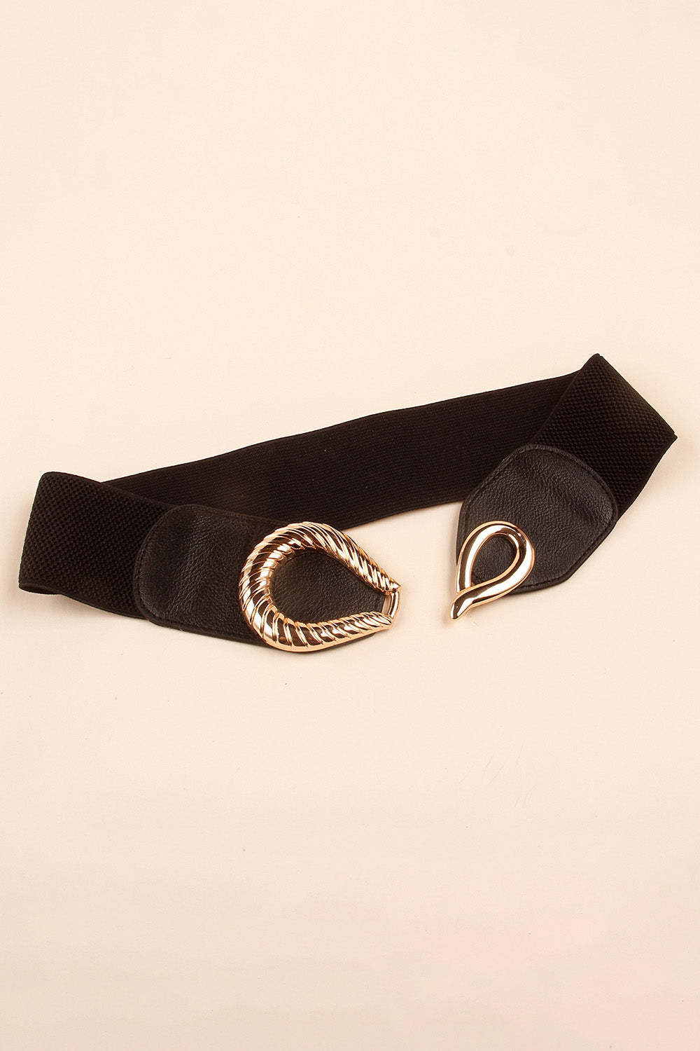 Belt - Ribbed Alloy Buckle Elastic