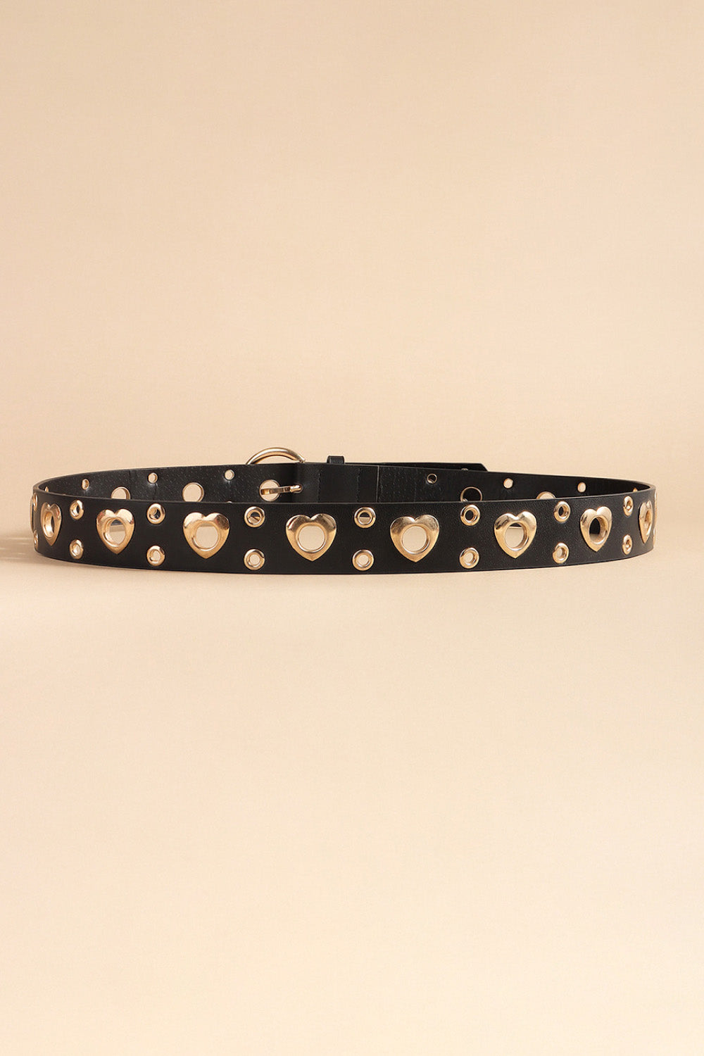 Belt - Heart Shape Detail Leather