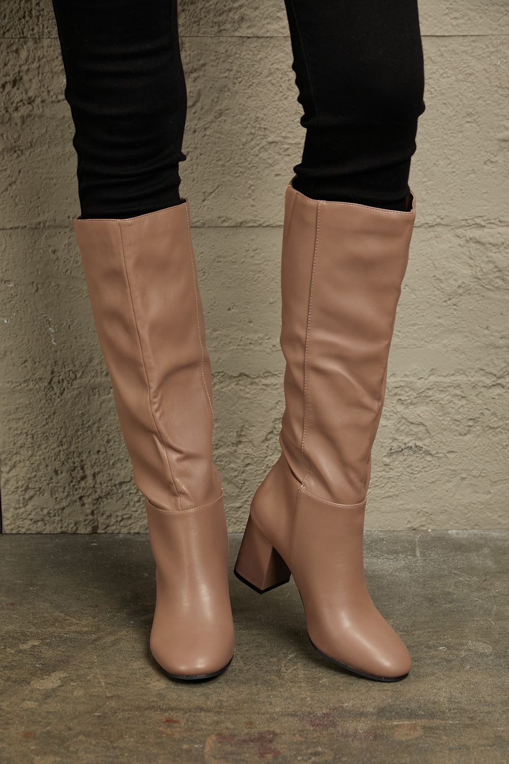 Cowboy Boots - Knee High Block Heel