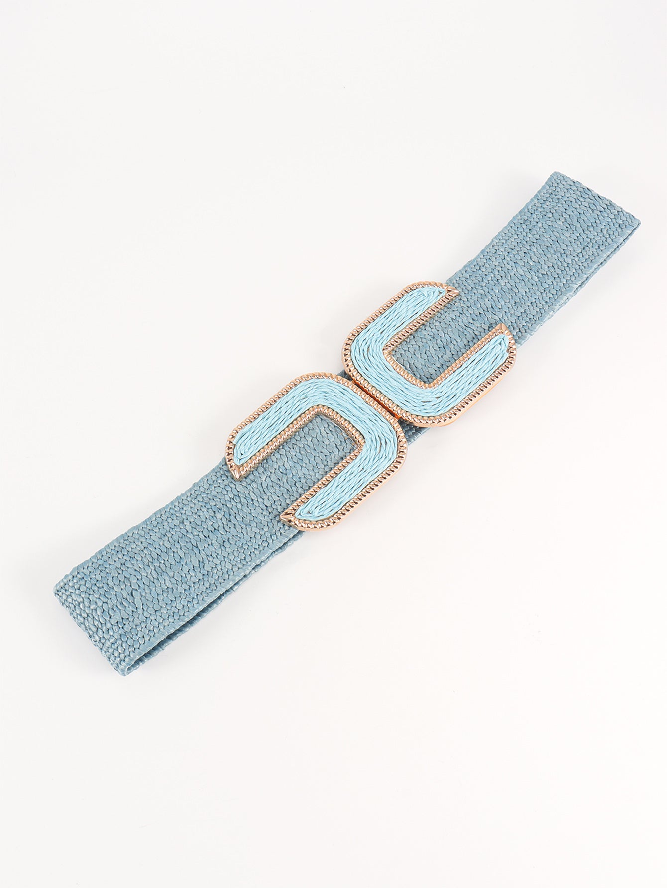 Belt - Wide Double-Buckle Weave