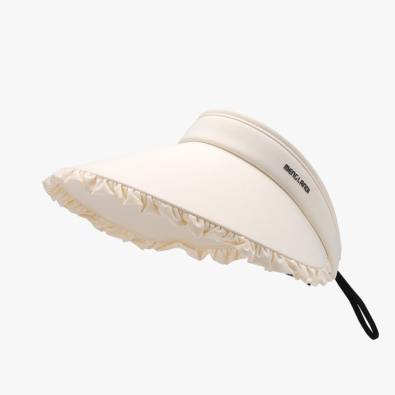 Visor - Sun Hat Frill Ice Silk - Adjustable