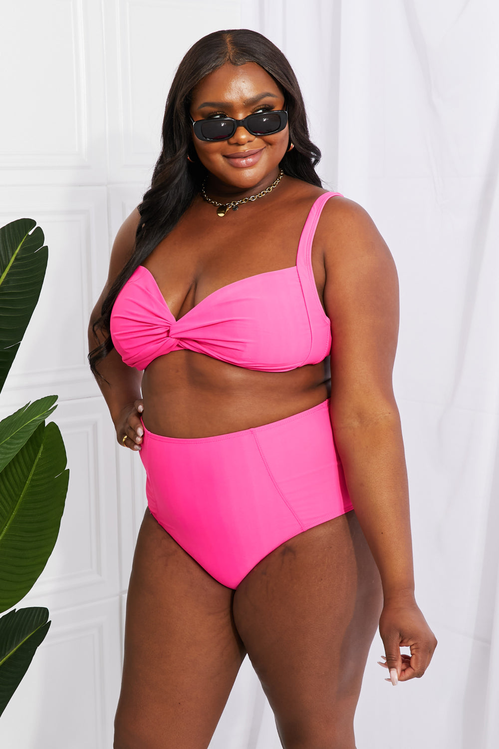 High-Rise Bikini in Pink