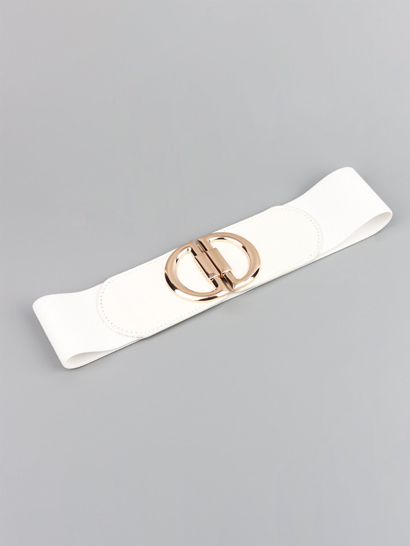 Belt - Wide D-Buckle Design Elastic