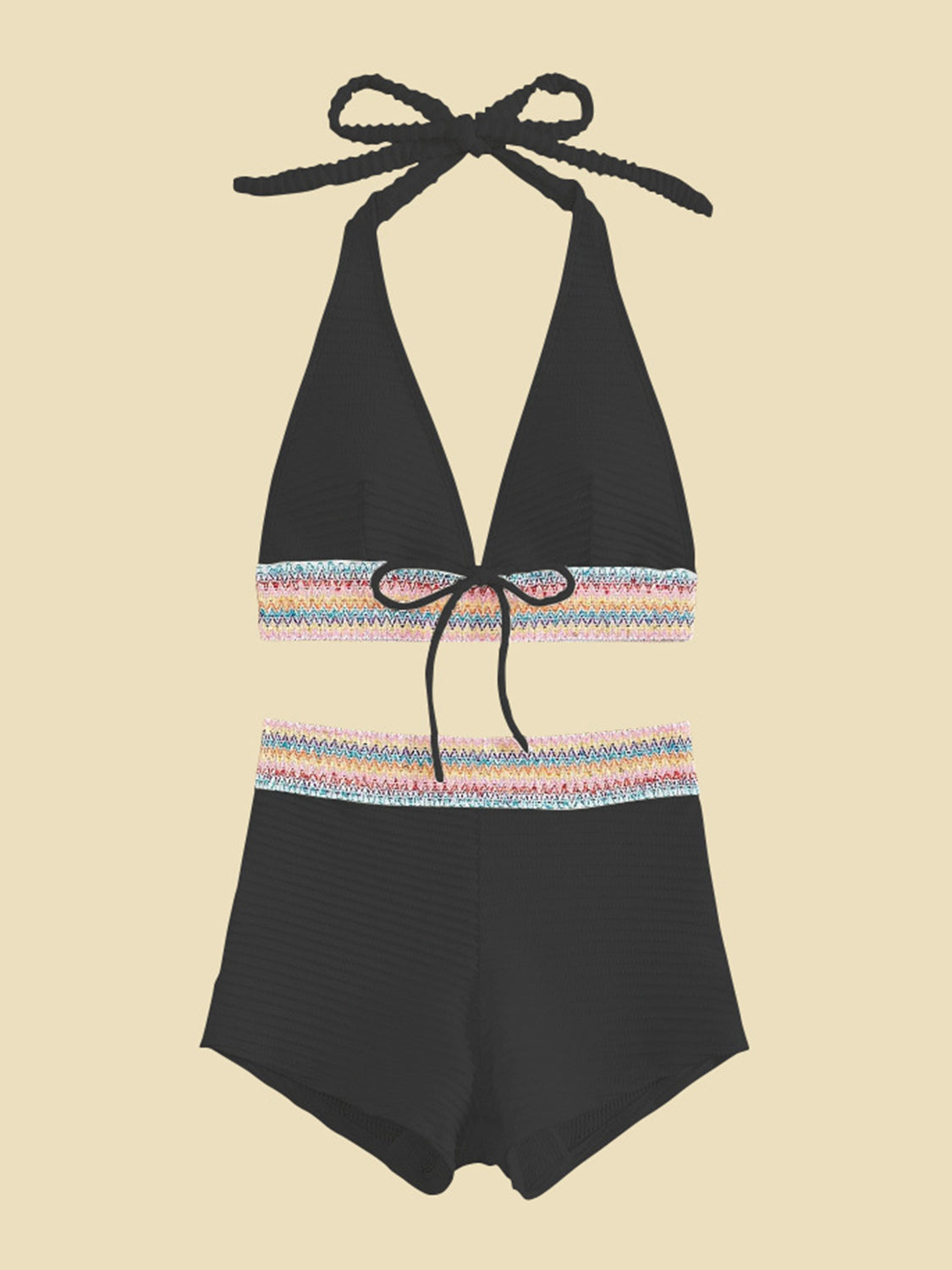 Backless Halter 2-Piece Swim Set