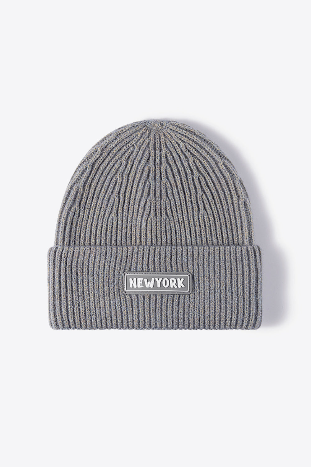 Beanie - Patch Rib-Knit Cuff - NEWYORK