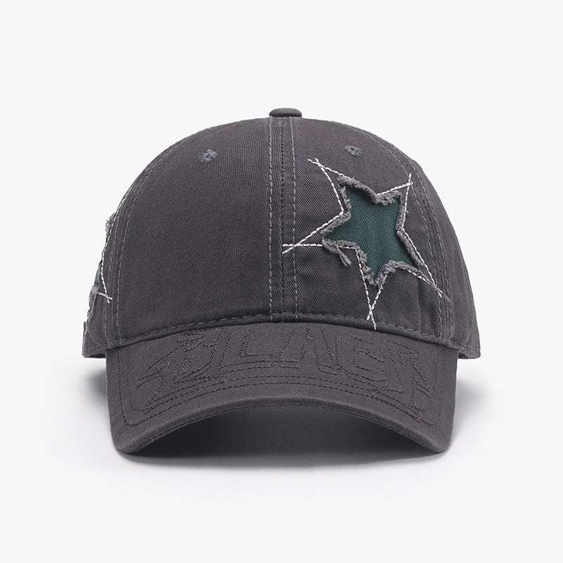 Baseball Cap - Distressed Denim Star Logo