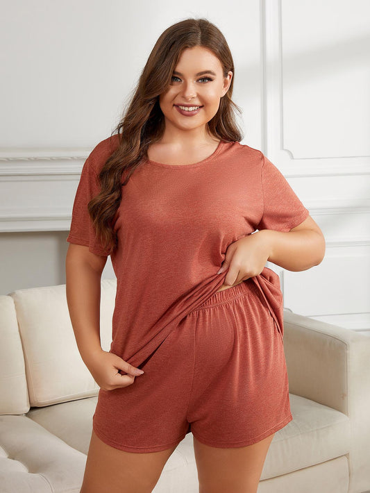 Loungewear - 2PC Plus Size Shirt & Top Set