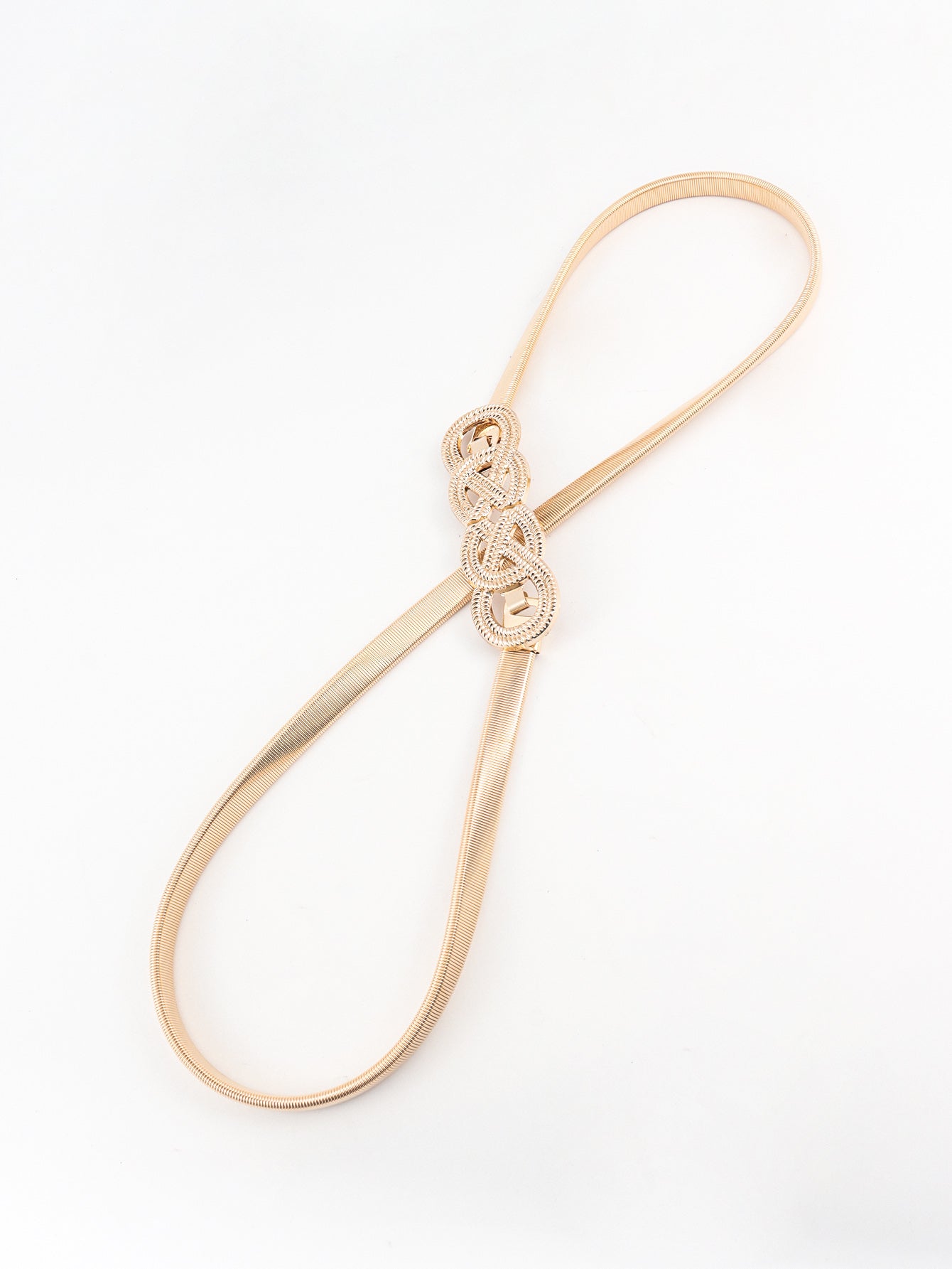 Belt - Stretch Metallic Dbl Infinity Knot