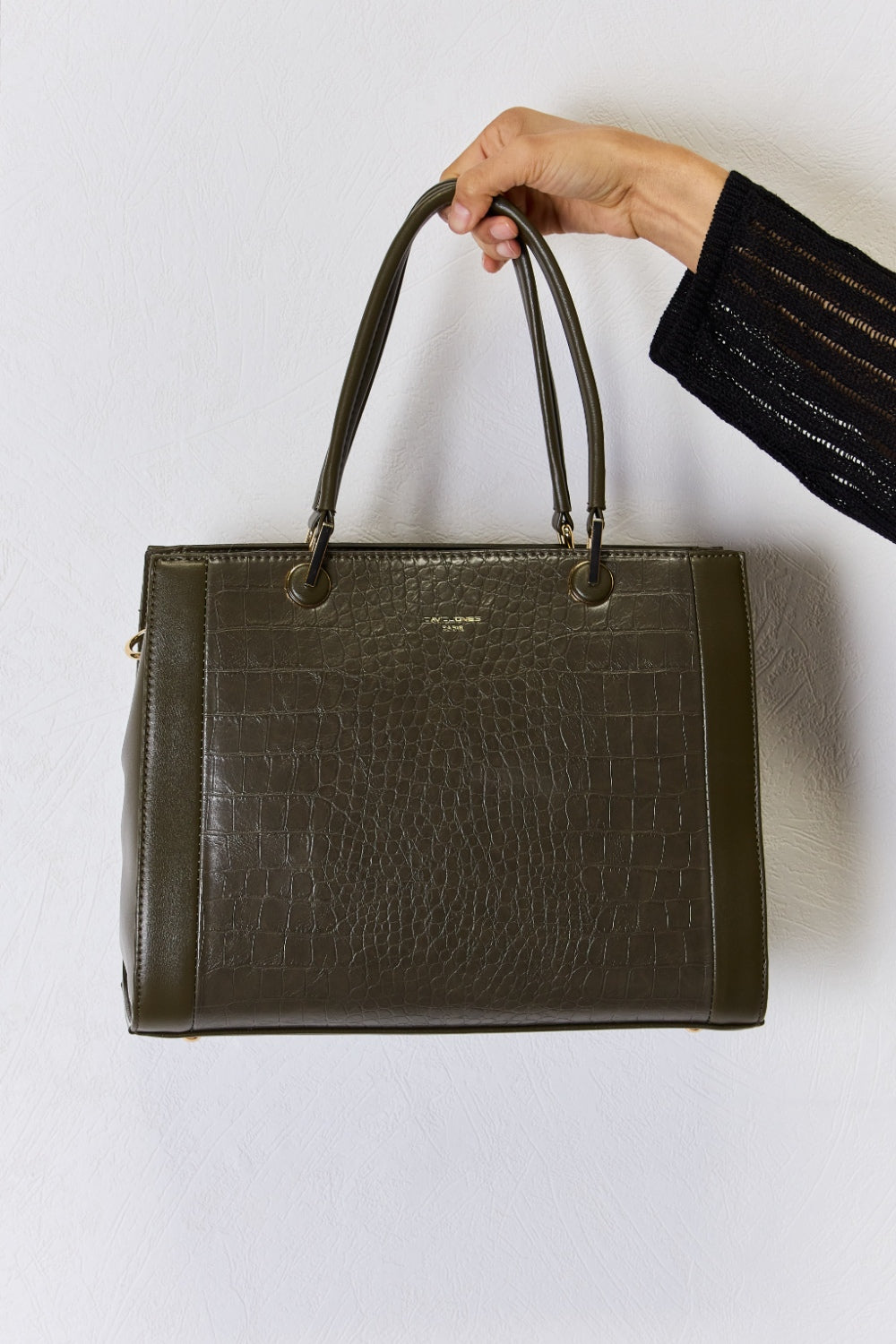 Designer Alligator Embossed Handbag