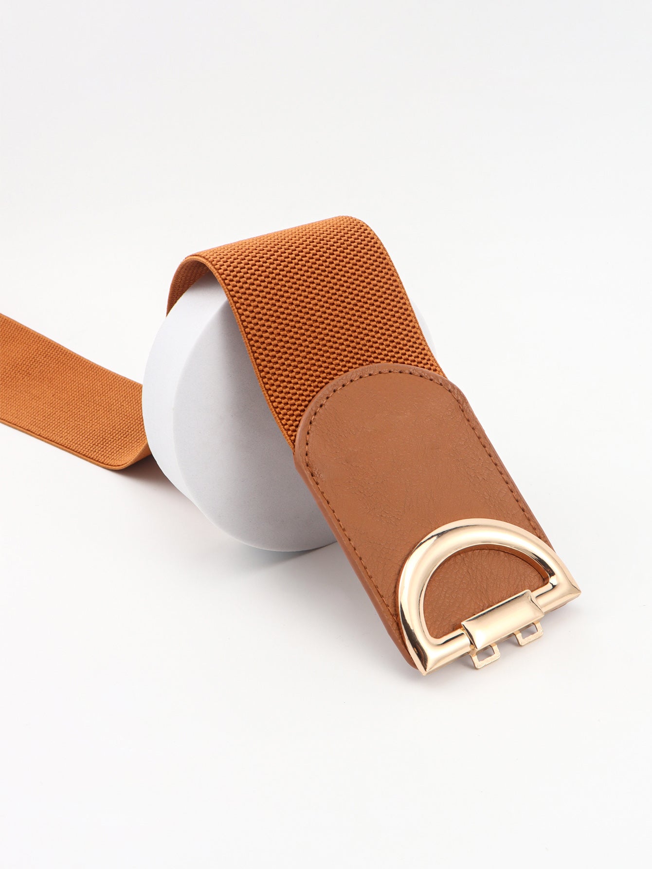 Belt - Wide D Buckle Elastic