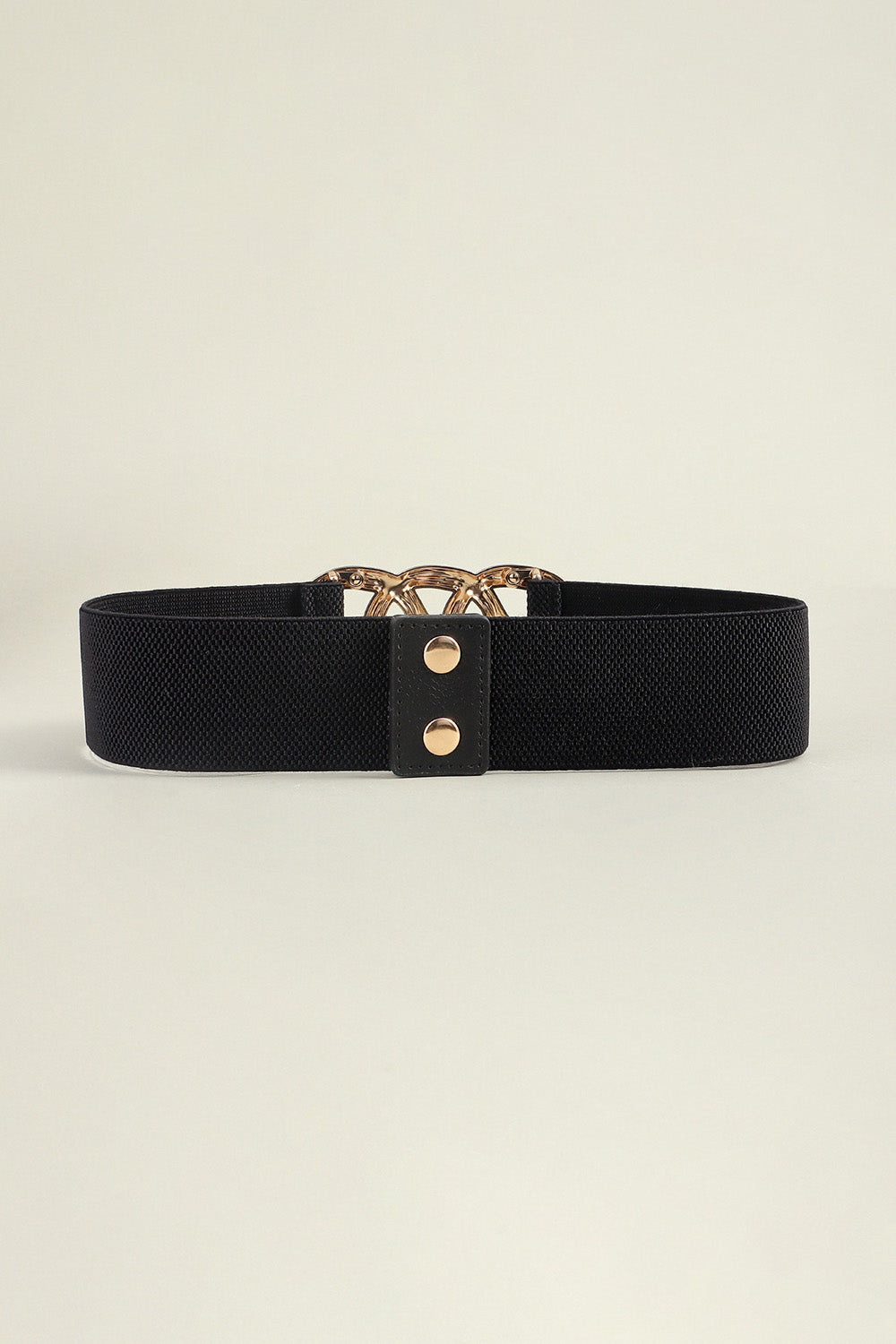 Belt - Zinc Alloy Buckle Elastic Wide Belt