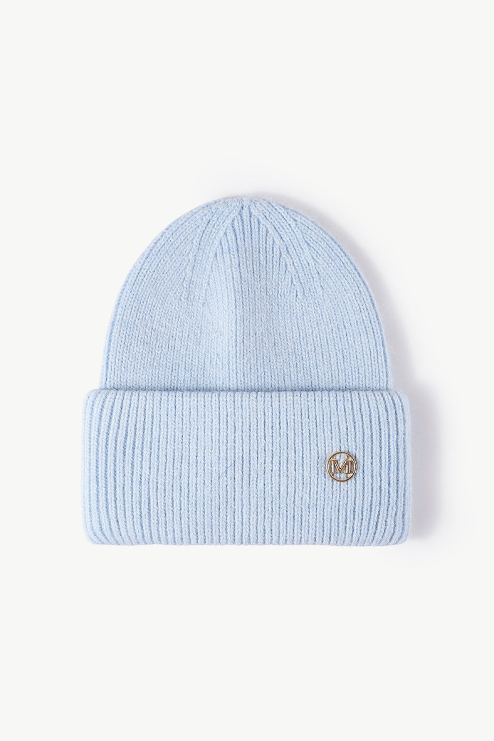 Beanie - M Emblem Rib-Knit Cuff