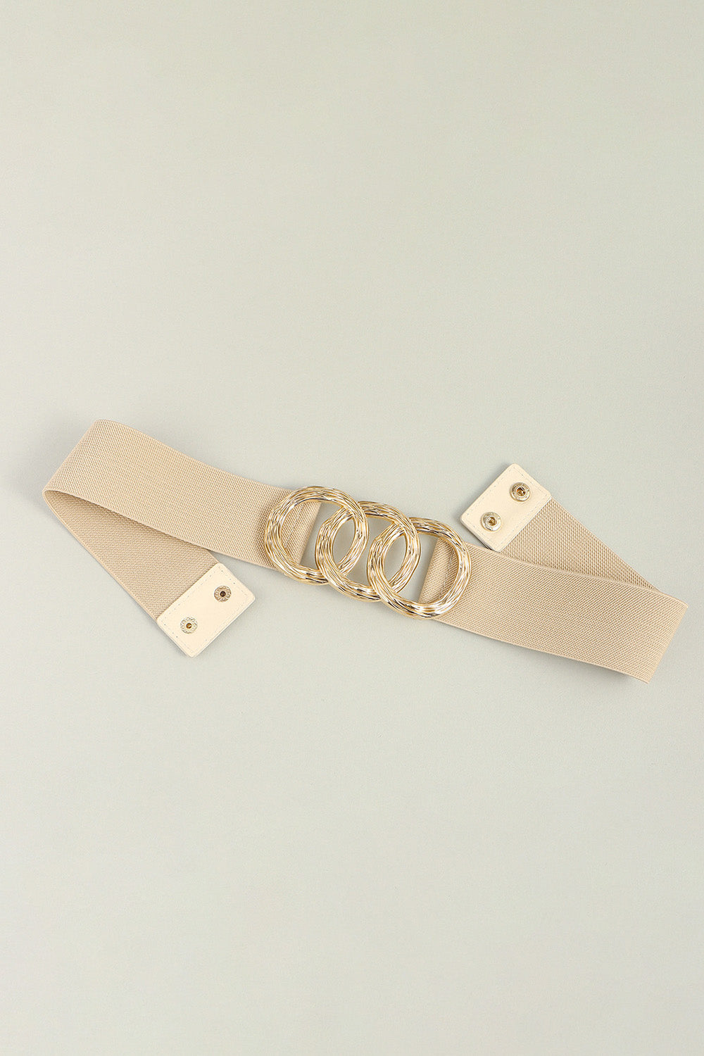 Belt - Zinc Alloy Buckle Elastic Wide Belt