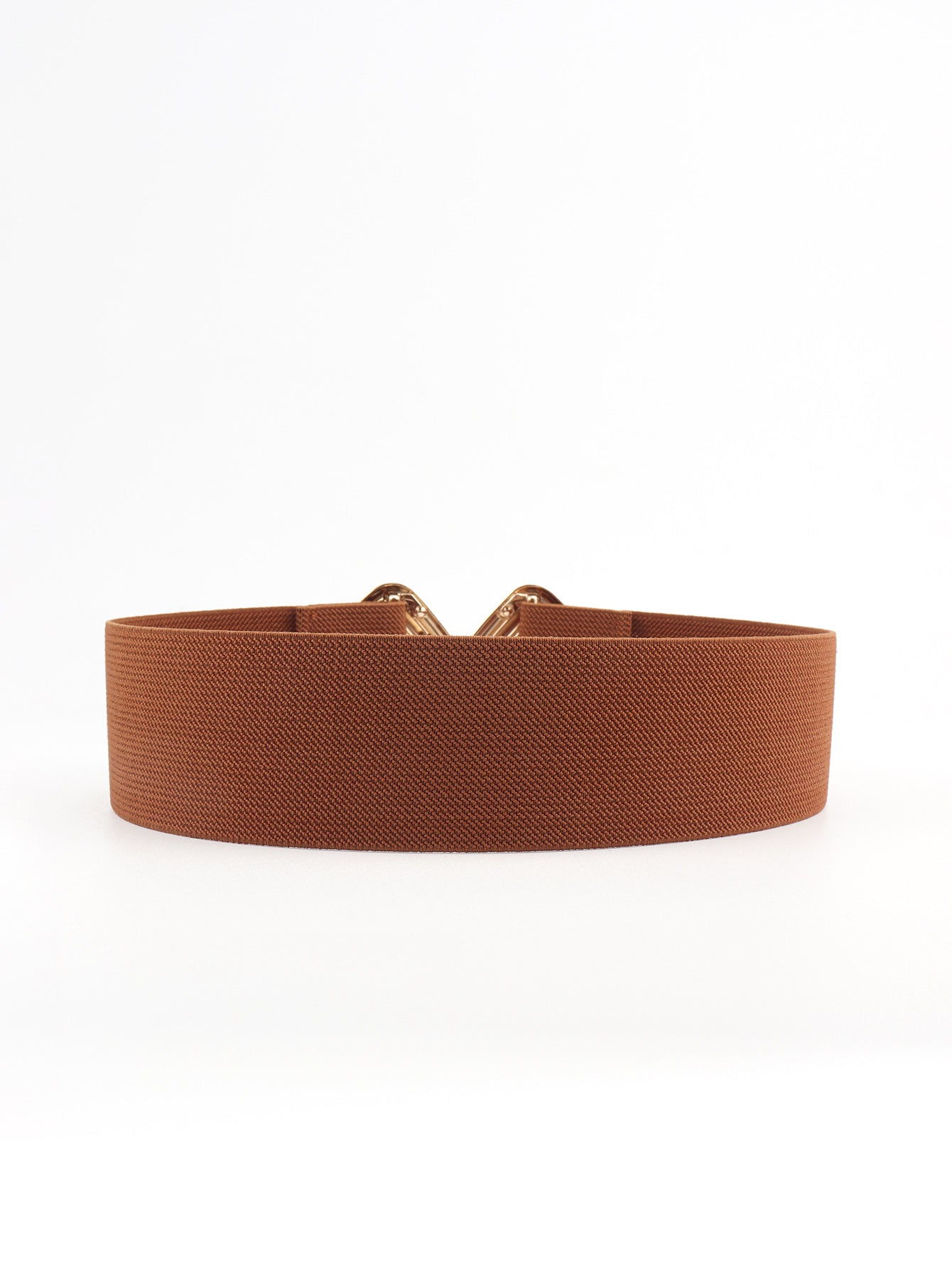 Belt - Wide Elastic w/ Geometric Buckle