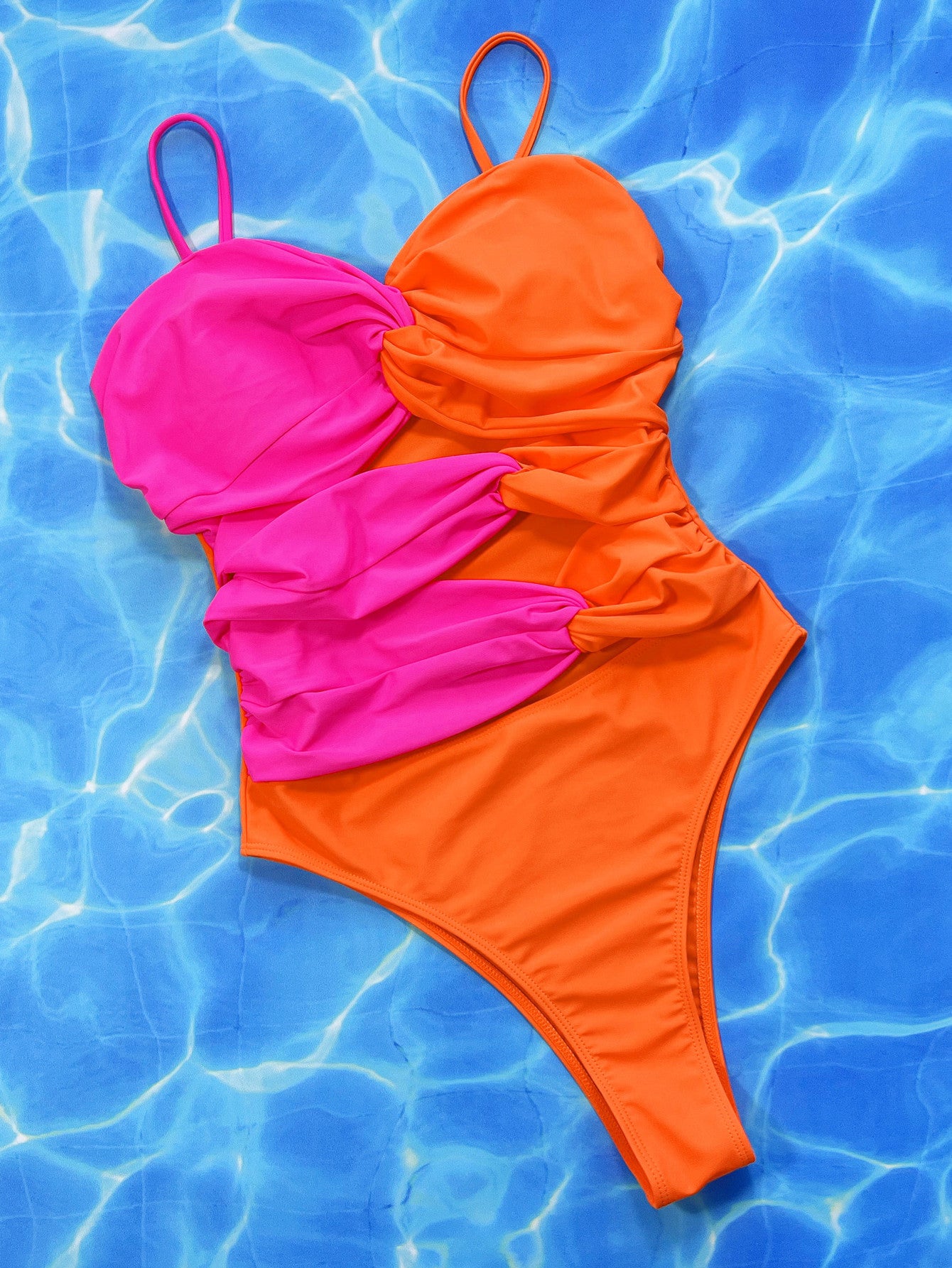 Twisted Cutout Contrast Swimsuit