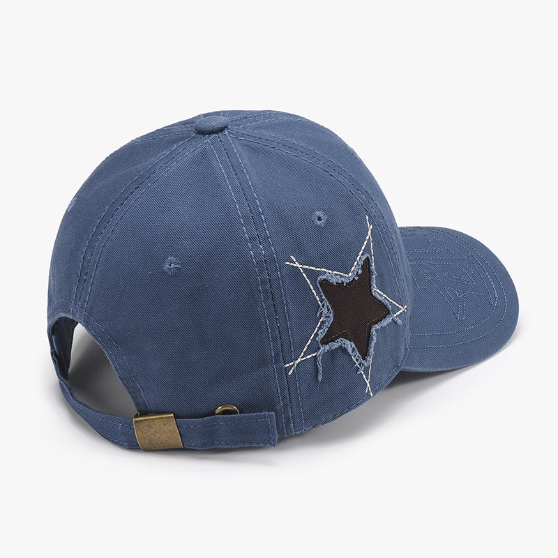 Baseball Cap - Distressed Denim Star Logo