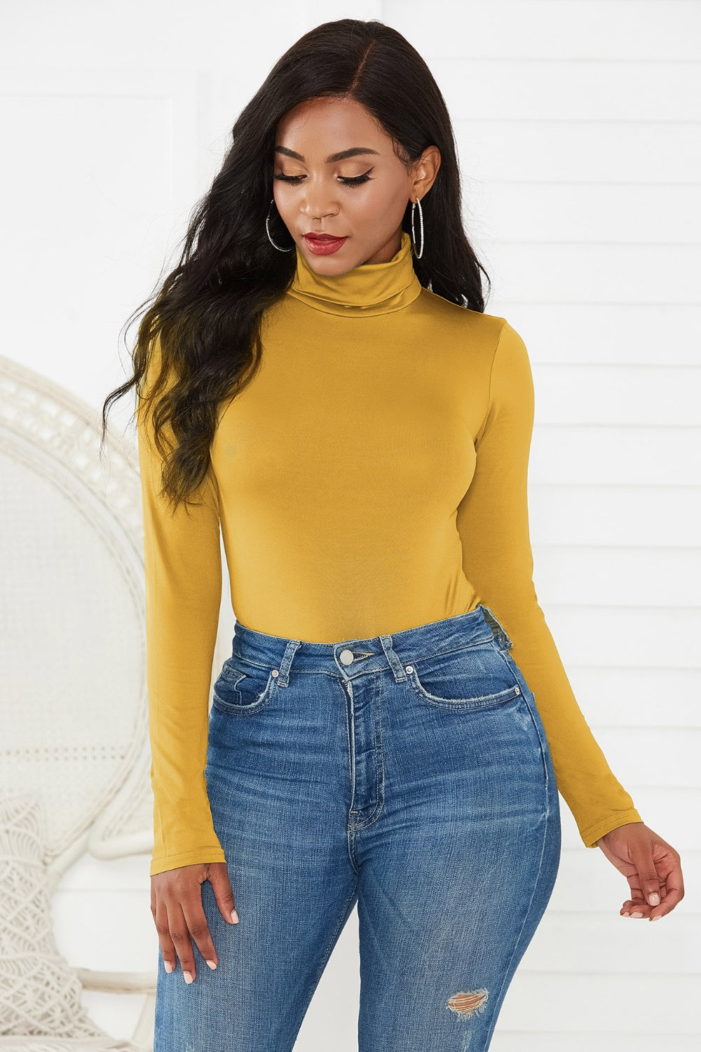 Bodysuit - Turtleneck Long Sleeve