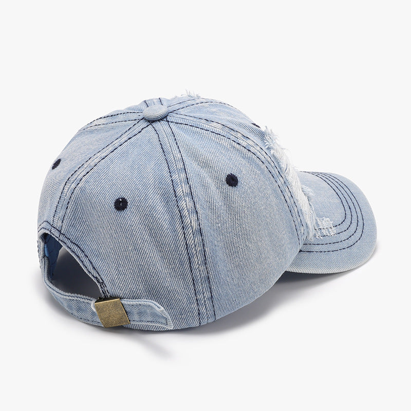 Baseball Cap - Distressed Denim Cap