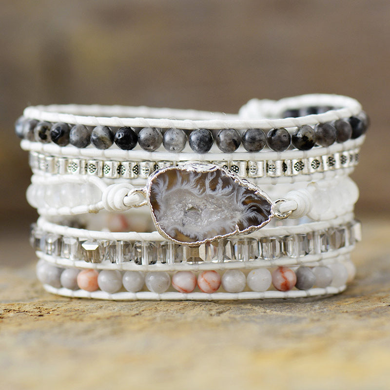 Bracelet - Layered Exotic Cut Natural Stone