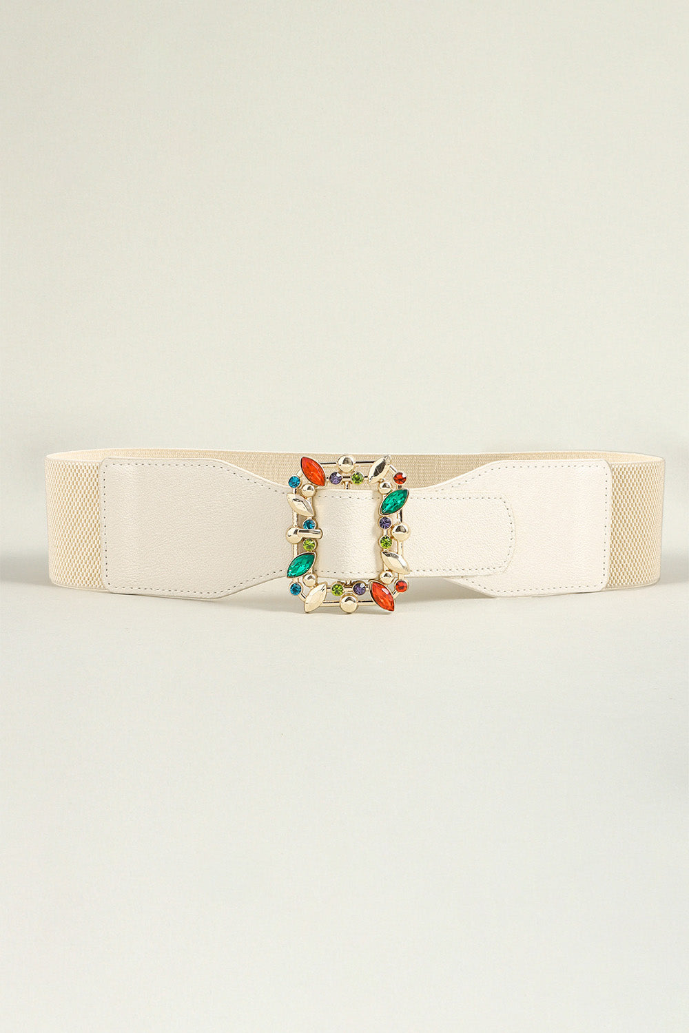 Belt - Multi-Colored Leaf Buckle Elastic