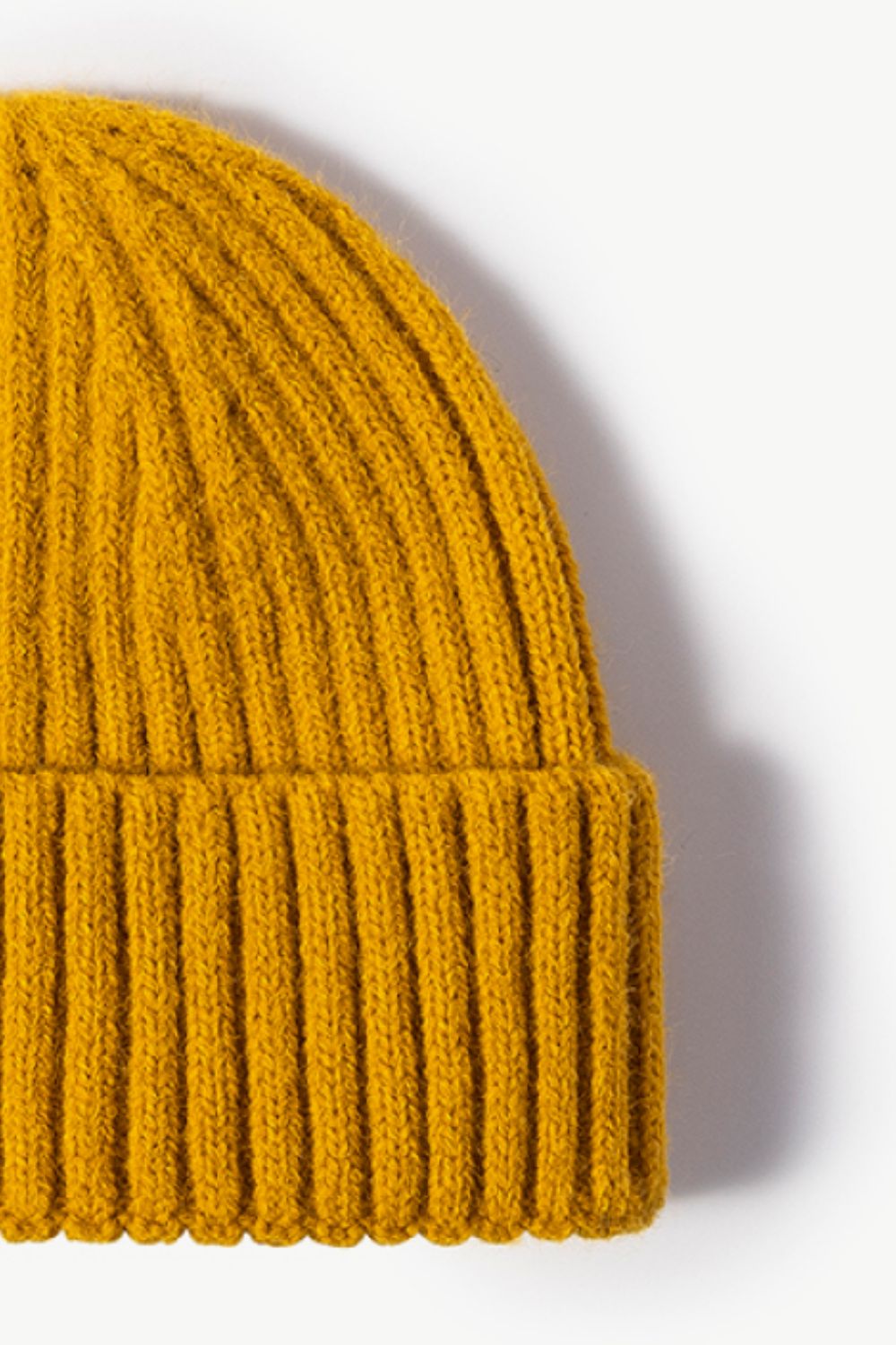 Beanie - Solid Color Rib-Knit Cuff