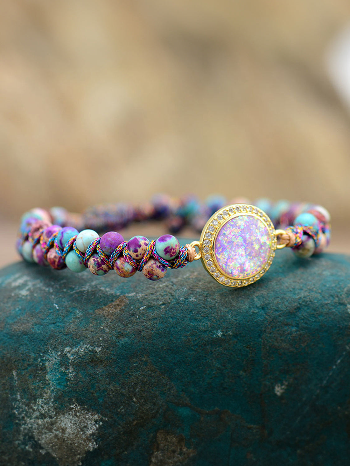 Bracelet - Beaded Opal & Imperial Jasper