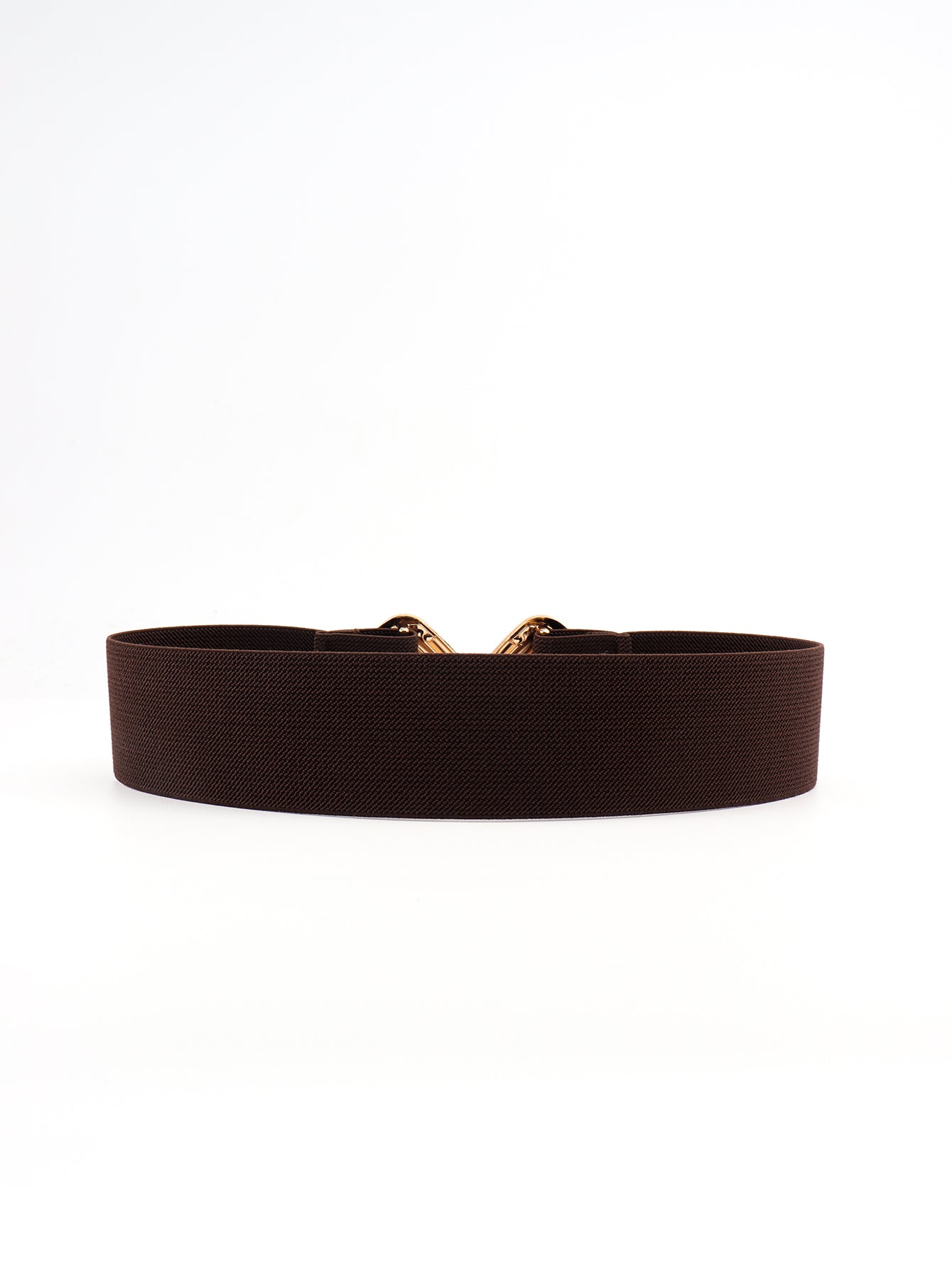 Belt - Wide Elastic w/ Geometric Buckle