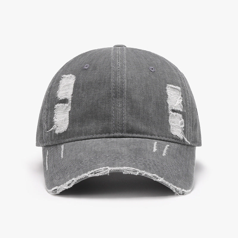 Baseball Cap - Distressed Denim Cap