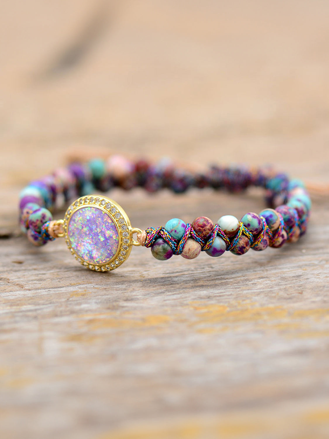 Bracelet - Beaded Opal & Imperial Jasper