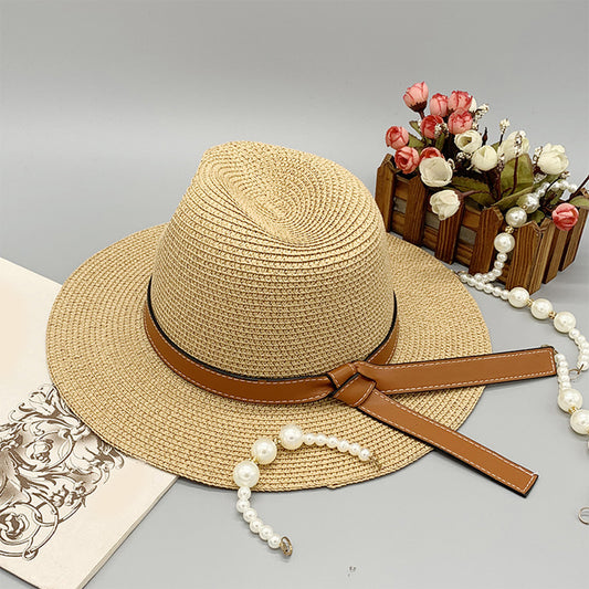 Fedora - Wide Brim Leather Band Hat