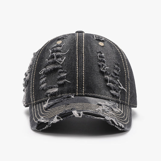 Baseball Cap - Distressed Denim Cap