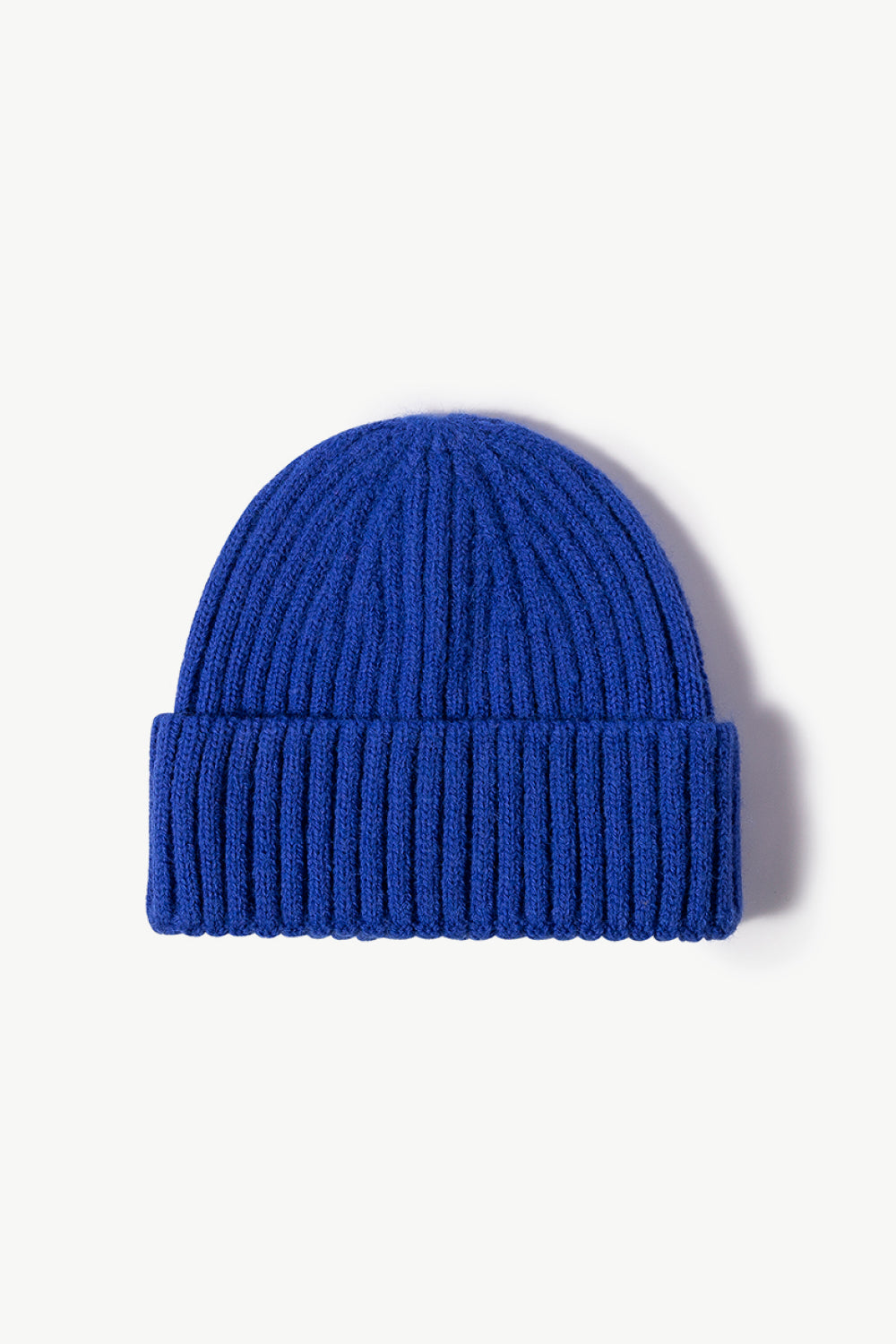 Beanie - Solid Color Rib-Knit Cuff