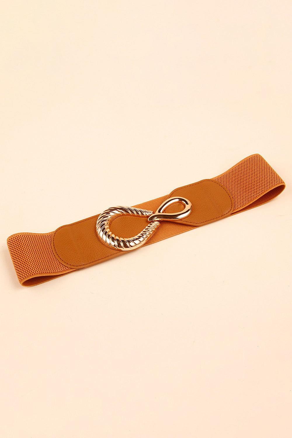 Belt - Ribbed Alloy Buckle Elastic