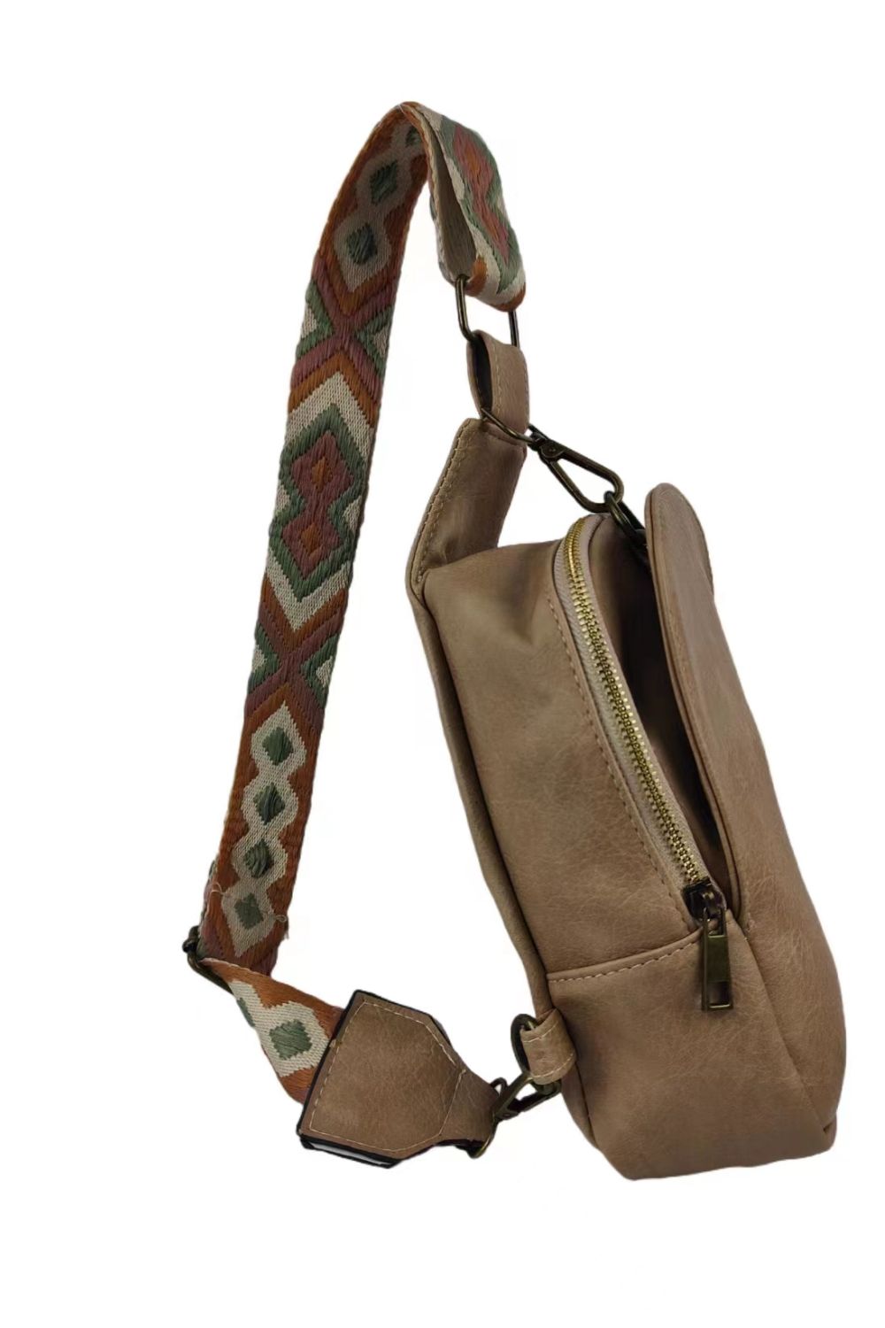 Sling Bag - Pattern Adjustable Strap Leather