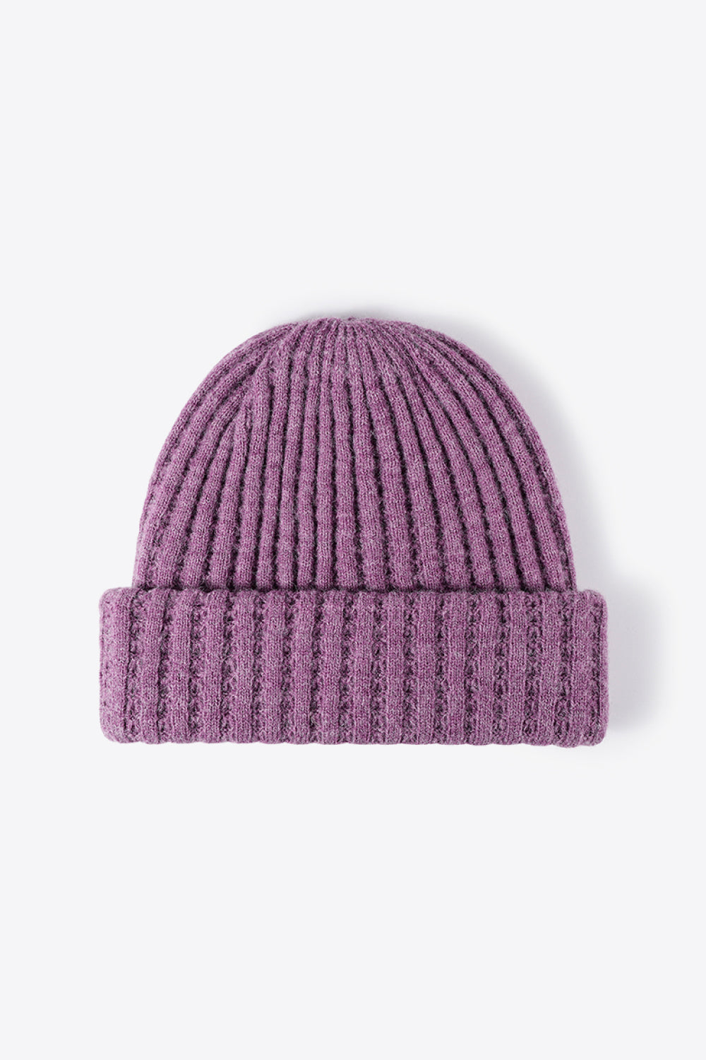 Beanie - Solid Color Wide Rib Knit