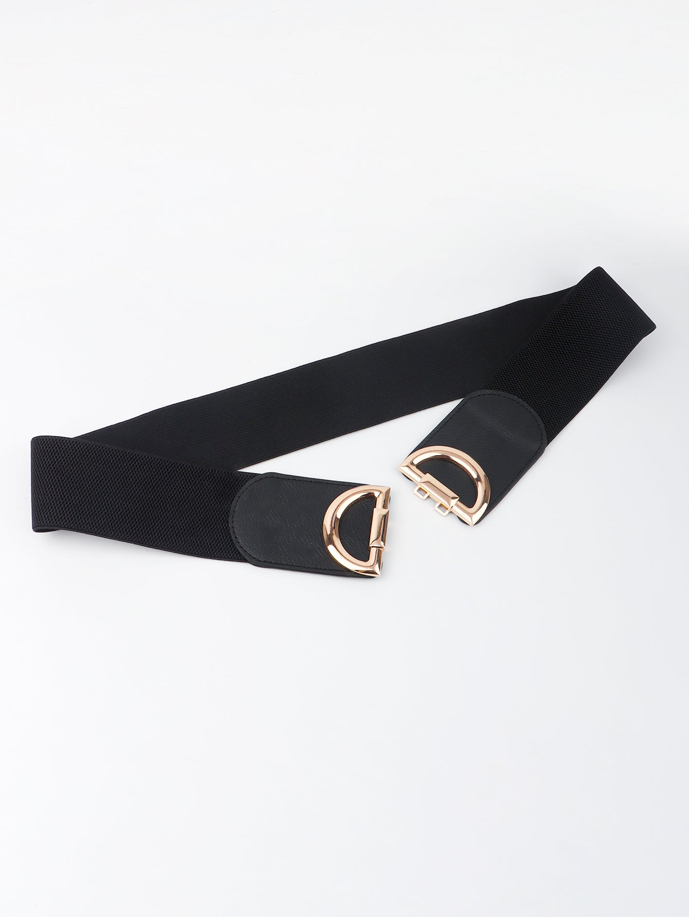 Belt - Wide D Buckle Elastic