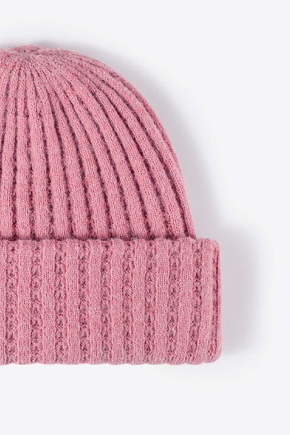 Beanie - Solid Color Wide Rib Knit