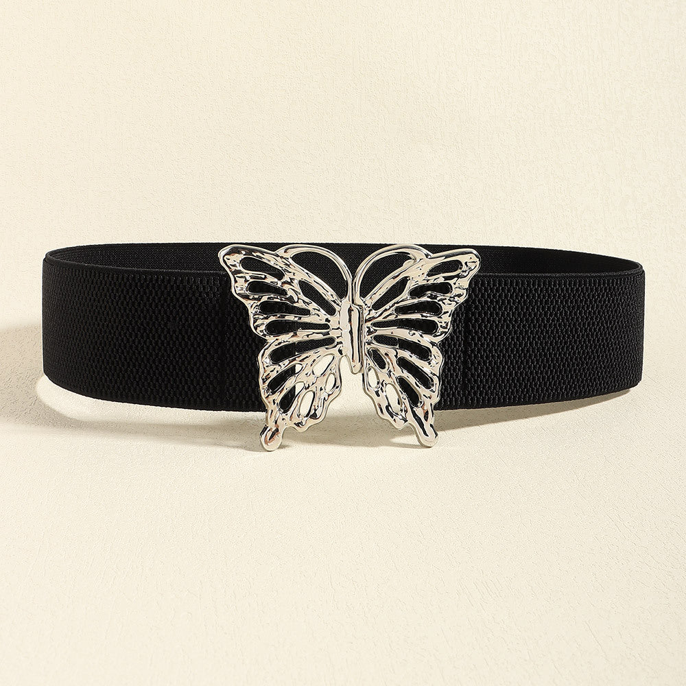 Belt - Butterfly Alloy Buckle Elastic