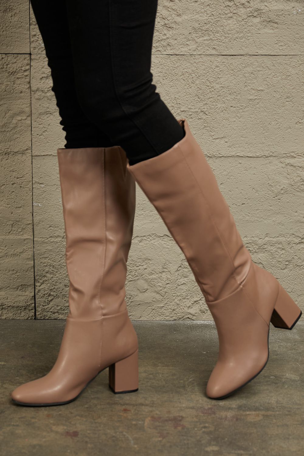 Cowboy Boots - Knee High Block Heel