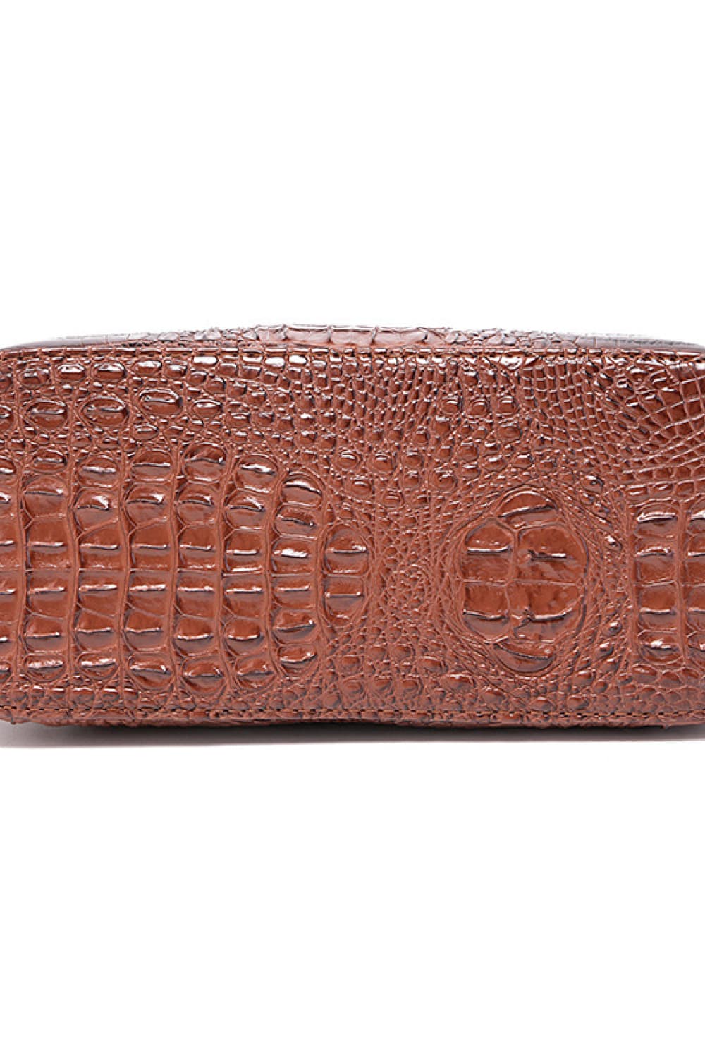 Crocodile Embossed Dome Handbag