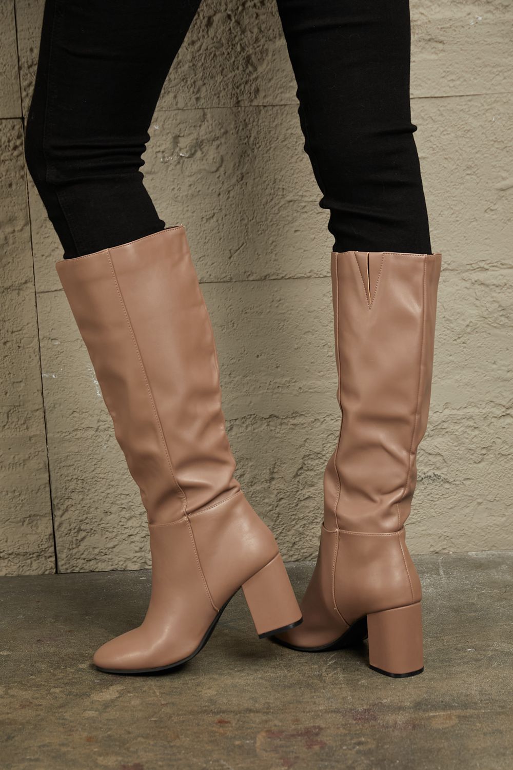 Cowboy Boots - Knee High Block Heel