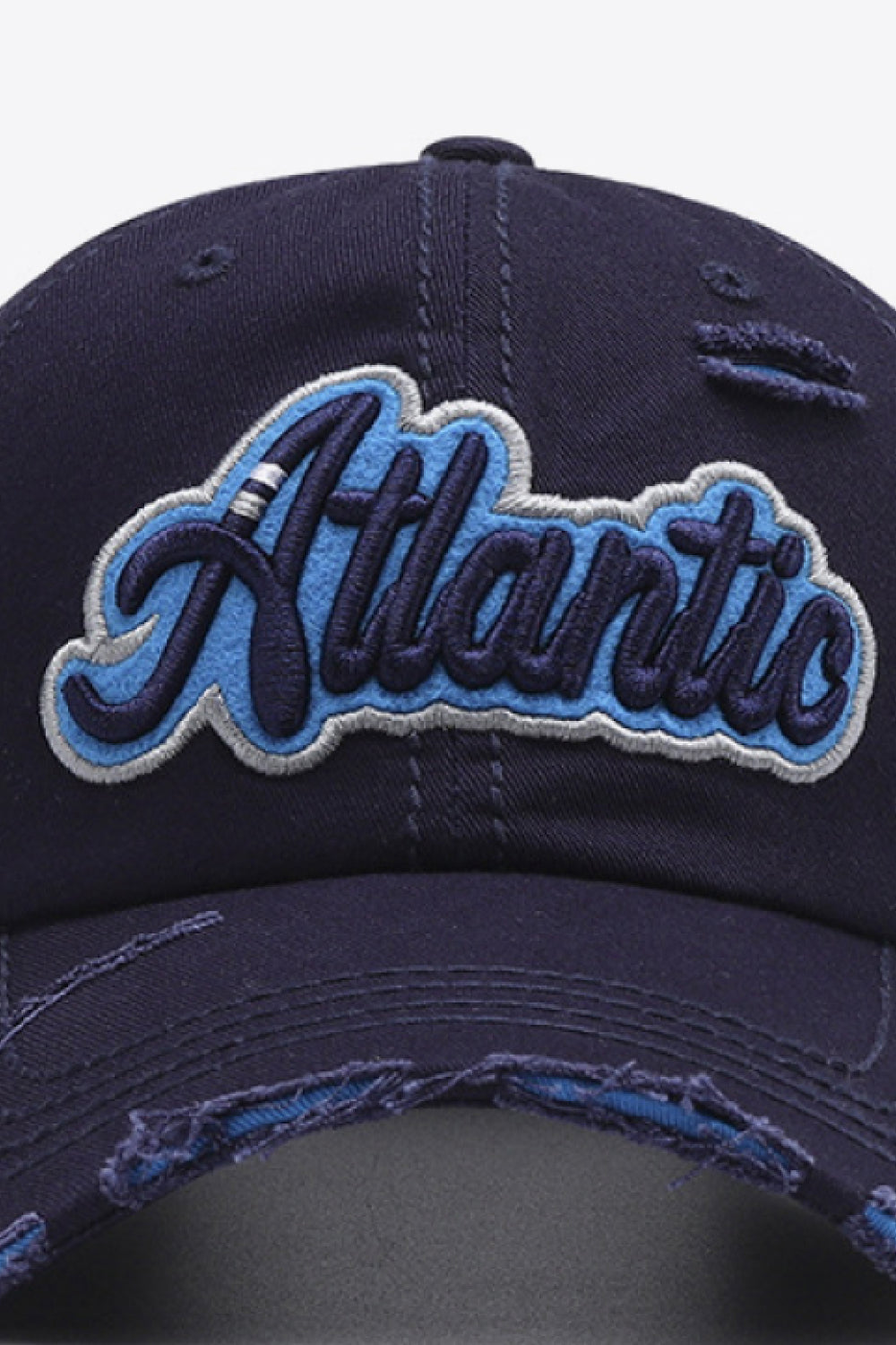 Baseball Cap - Distressed Denim Cap ATLANTIC