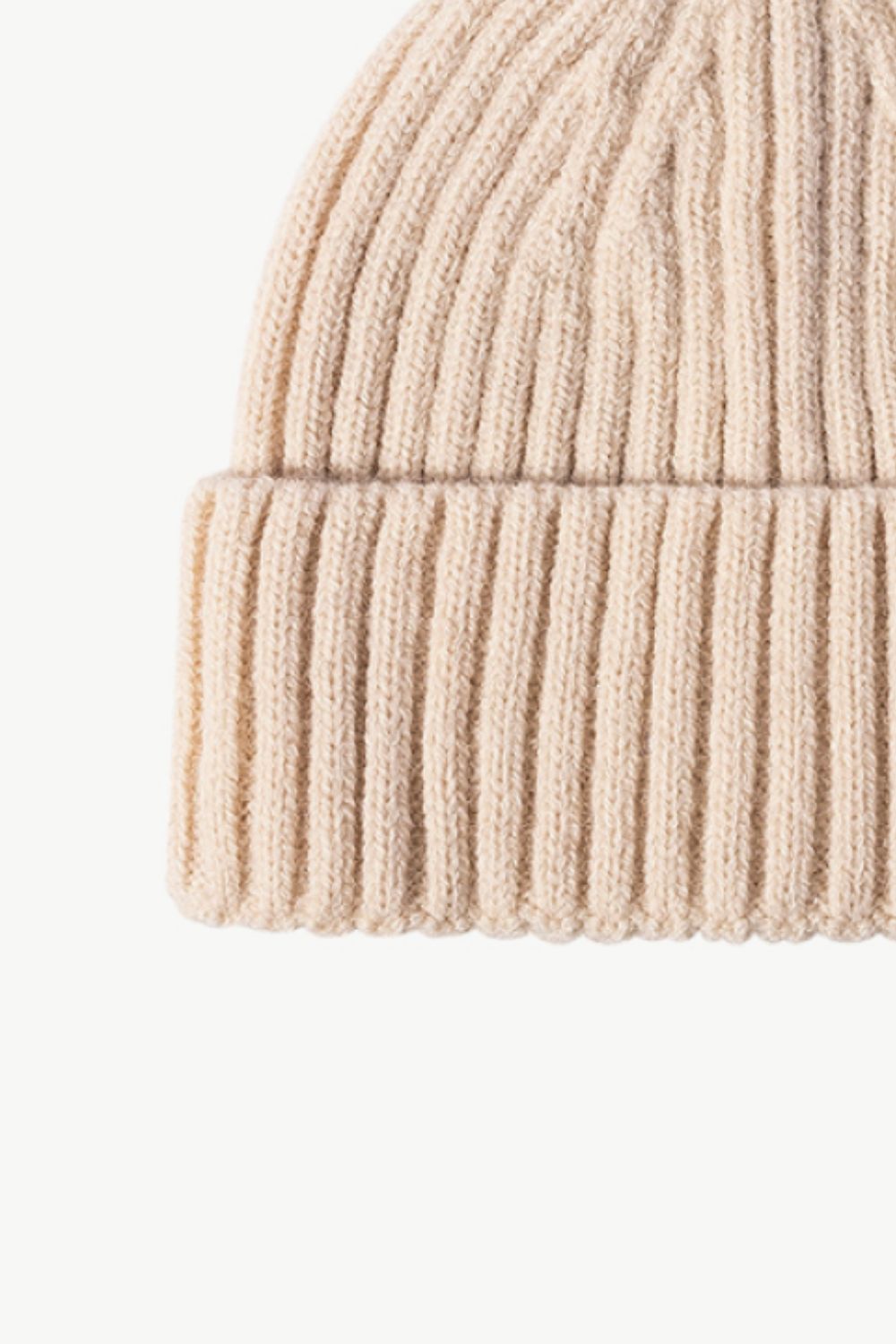 Beanie - Solid Color Rib-Knit Cuff